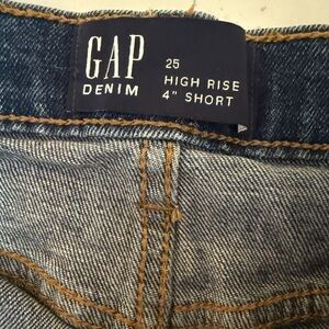 GAP Blue Denim High Rise Shorts
